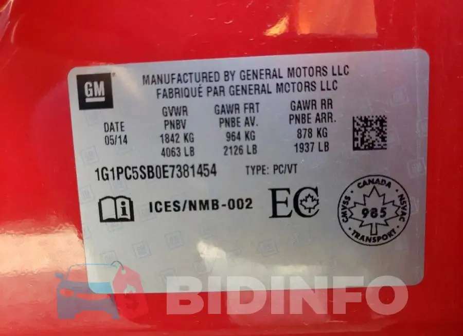1G1PC5SB0E7381454 Photo# 12
