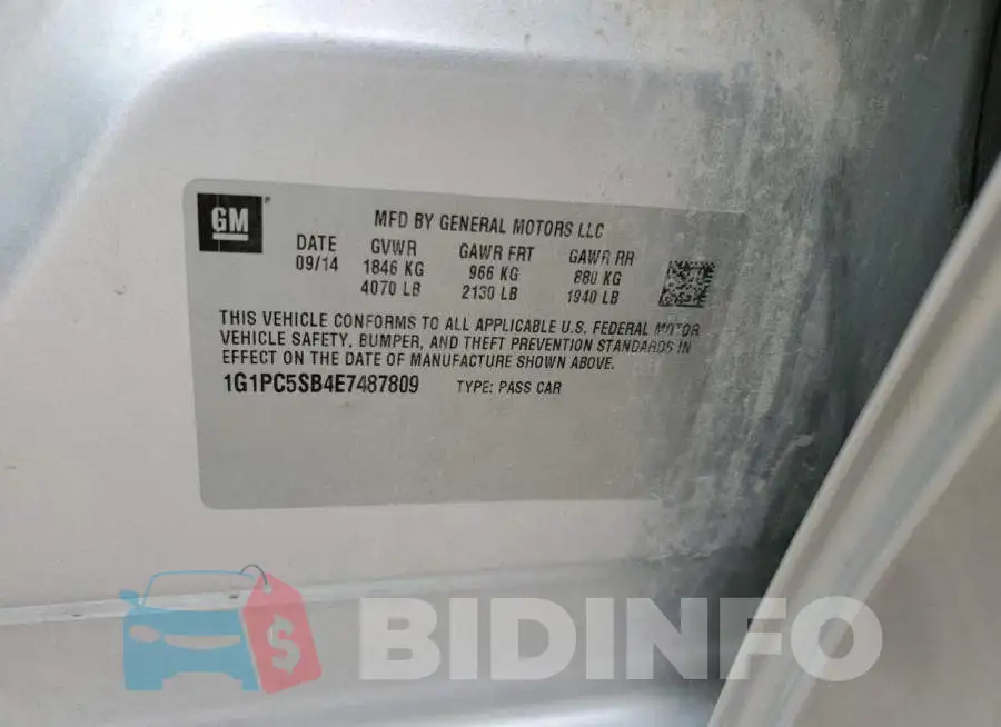1G1PC5SB4E7487809 Photo# 12