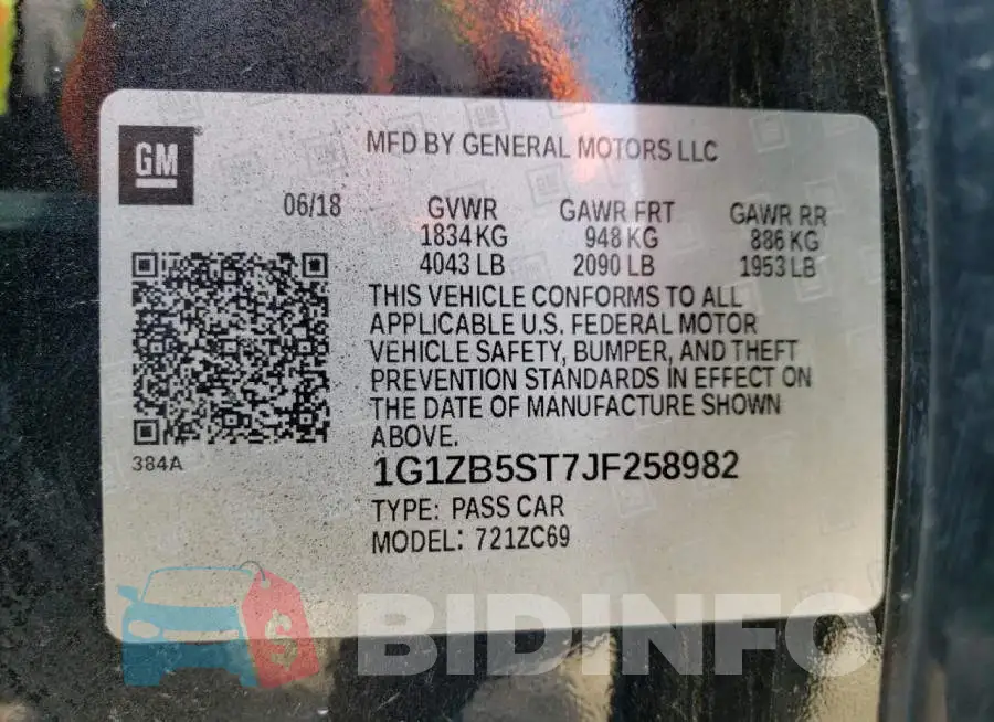 1G1ZB5ST7JF258982 Photo# 12