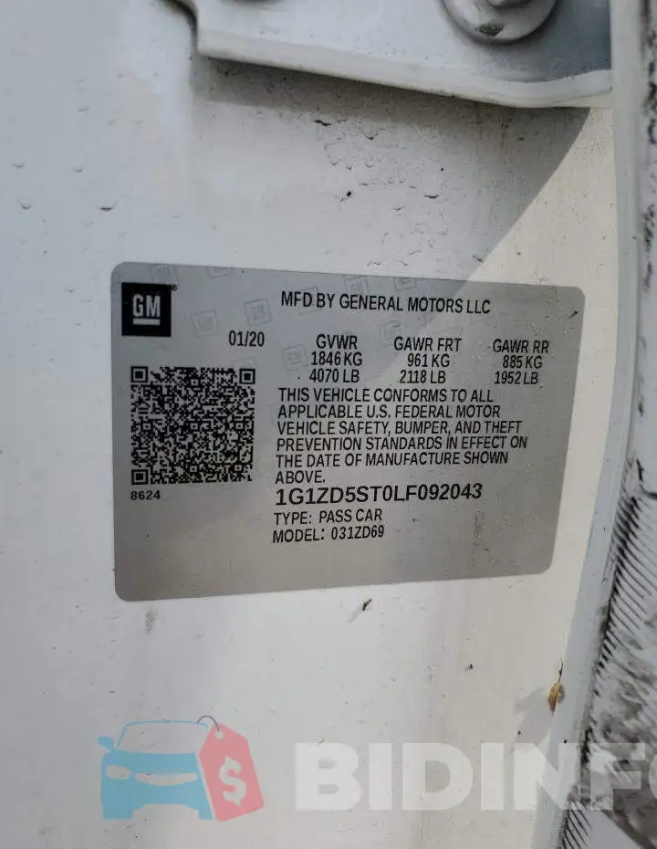 1G1ZD5ST0LF092043 Photo# 13