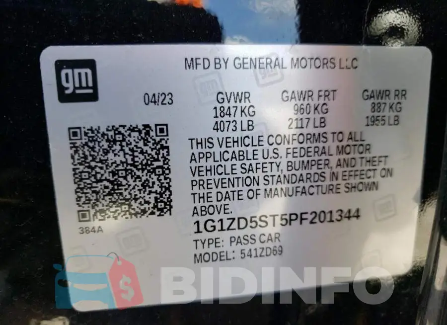 1G1ZD5ST5PF201344 Photo# 12