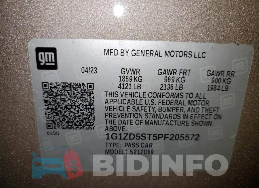 1G1ZD5ST5PF205572 Photo# 12