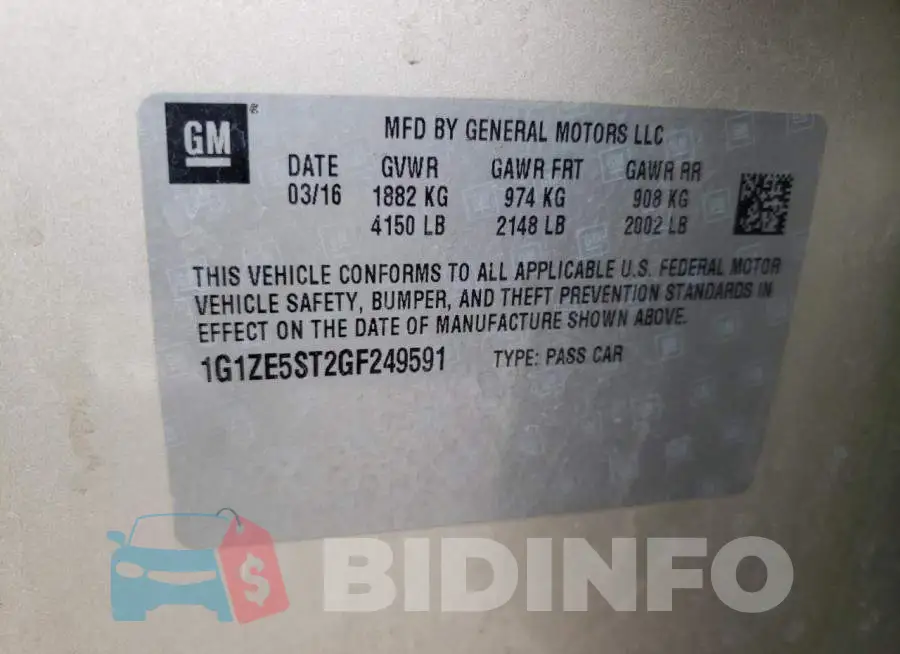 1G1ZE5ST2GF249591 Photo# 12