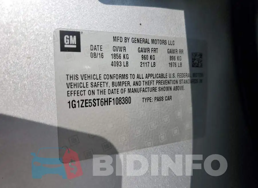 1G1ZE5ST6HF108380 Photo# 12