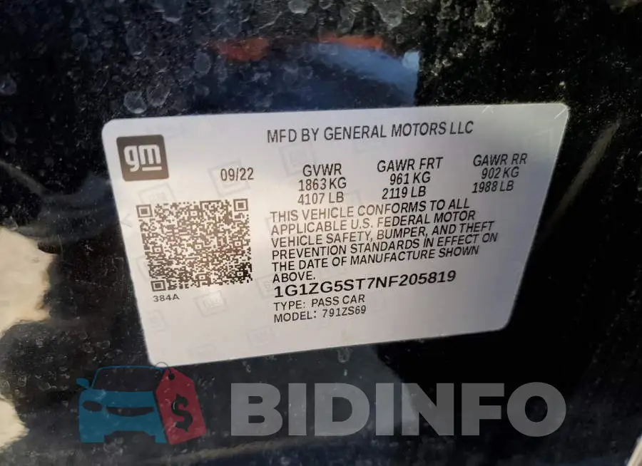 1G1ZG5ST7NF205819 Photo# 12