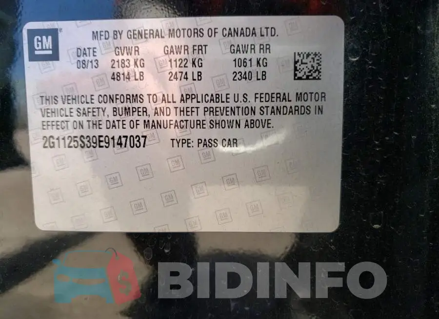 2G1125S39E9147037 Photo# 12