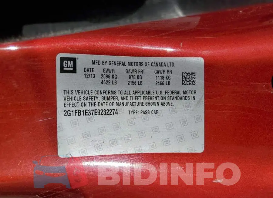 2G1FB1E37E9232274 Photo# 12