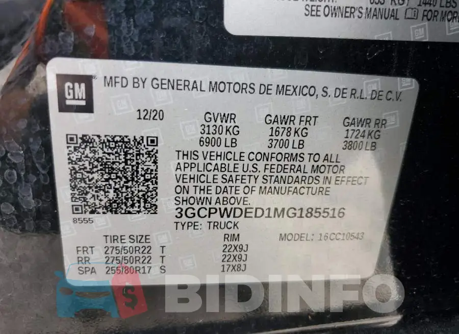 3GCPWDED1MG185516 Photo# 12