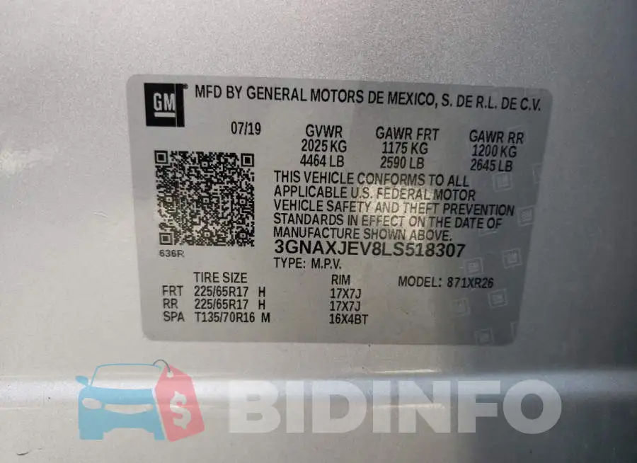 3GNAXJEV8LS518307 Photo# 13
