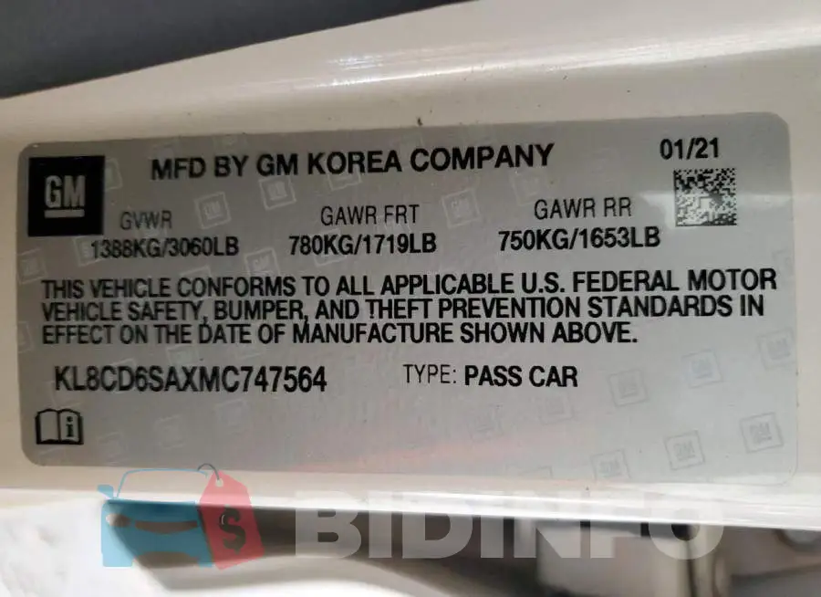 KL8CD6SAXMC747564 Photo# 12