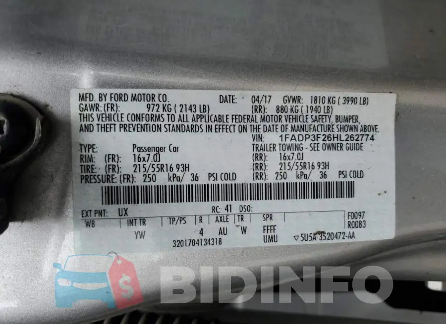 1FADP3F26HL262774 Photo# 12