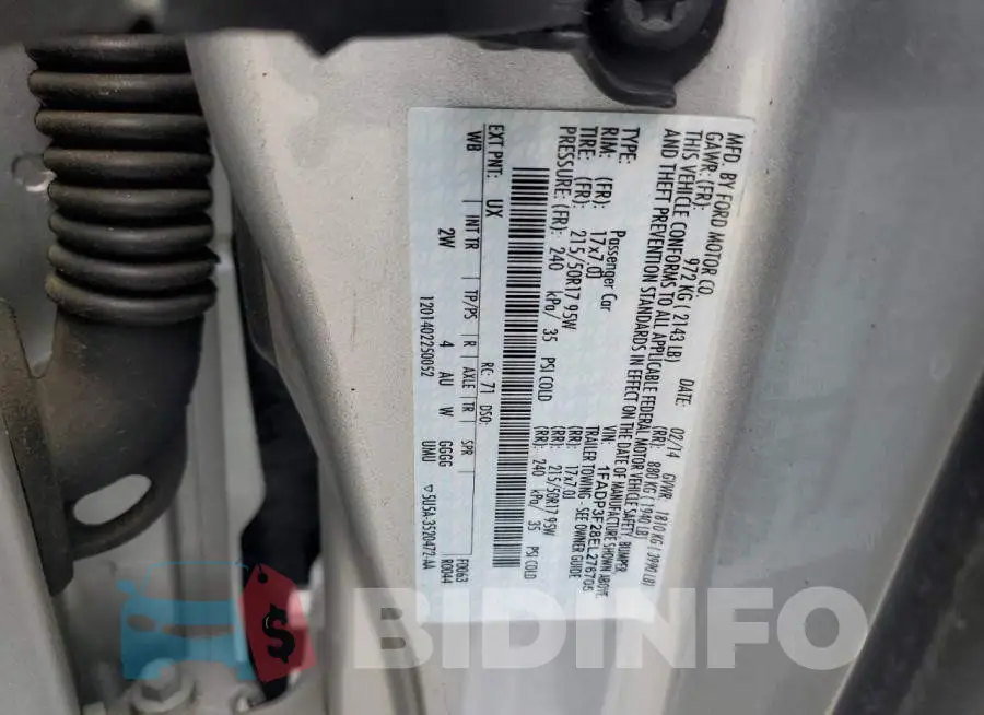 1FADP3F28EL276705 Photo# 13