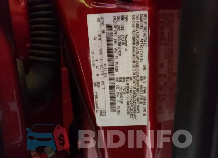 1FADP3K29FL234423 Photo# 12