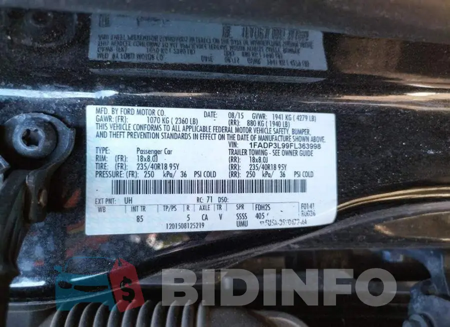 1FADP3L99FL363998 Photo# 12