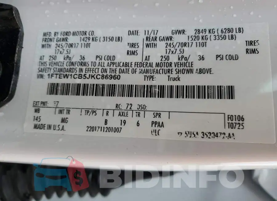1FTEW1CB5JKC86960 Photo# 12
