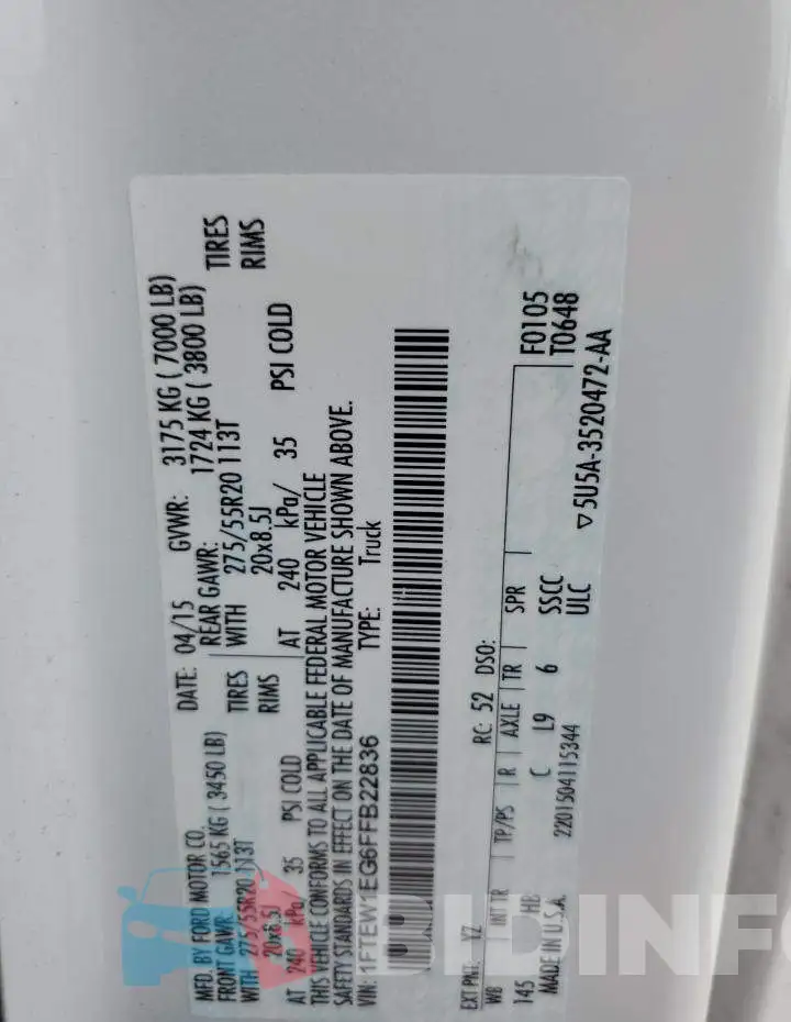 1FTEW1EG6FFB22836 Photo# 12