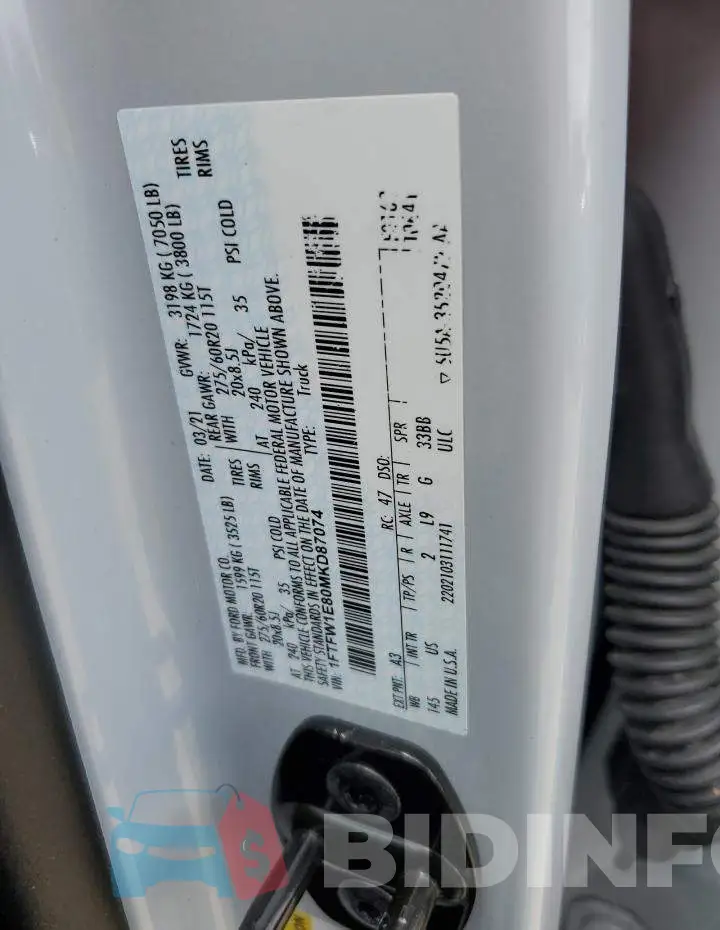 1FTFW1E80MKD87074 Photo# 12