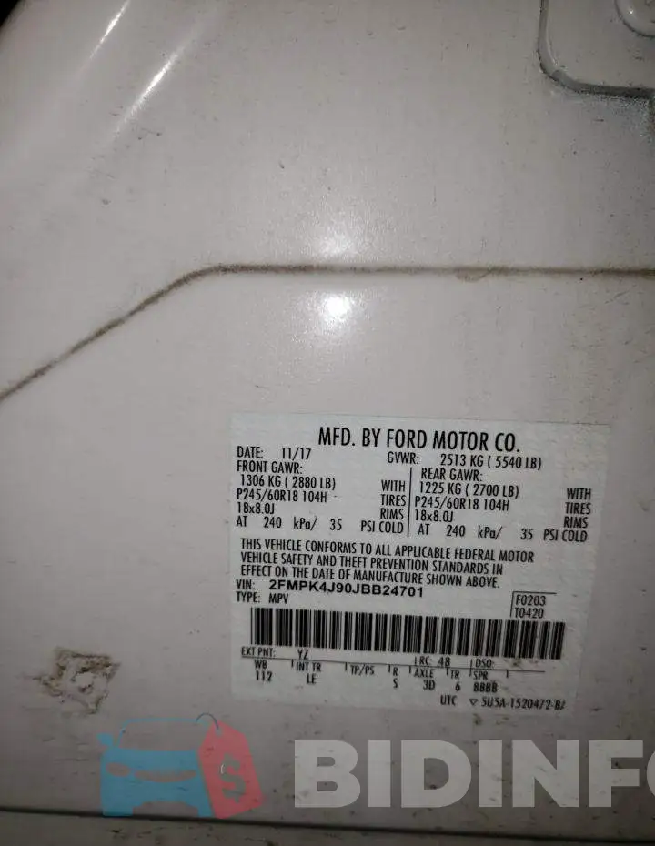2FMPK4J90JBB24701 Photo# 13