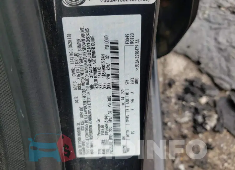 3FADP4EJ0EM106335 Photo# 12