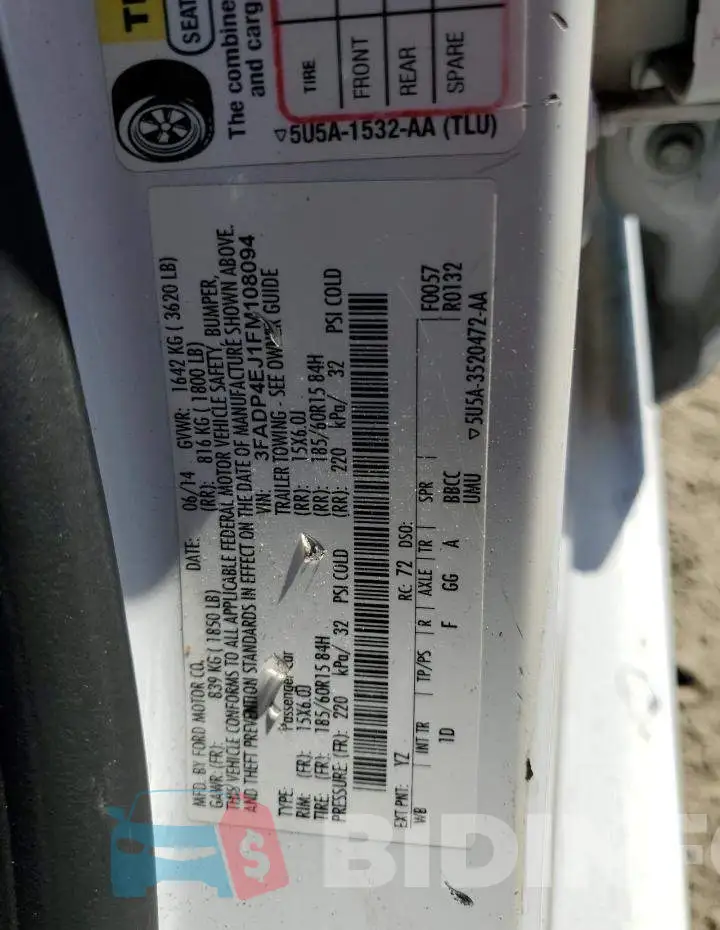 3FADP4EJ1FM108094 Photo# 12