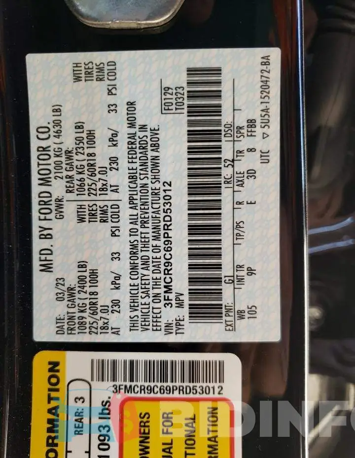 3FMCR9C69PRD53012 Photo# 14