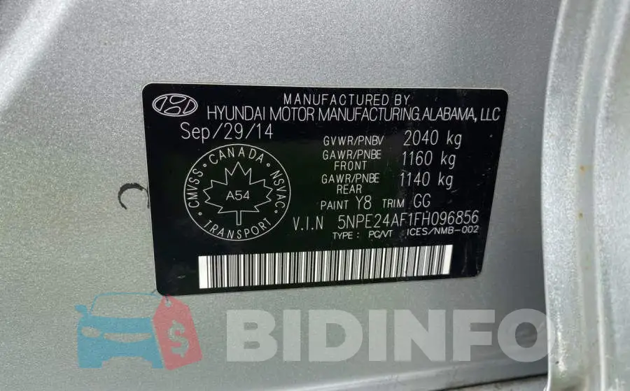 5NPE24AF1FH096856 Photo# 10