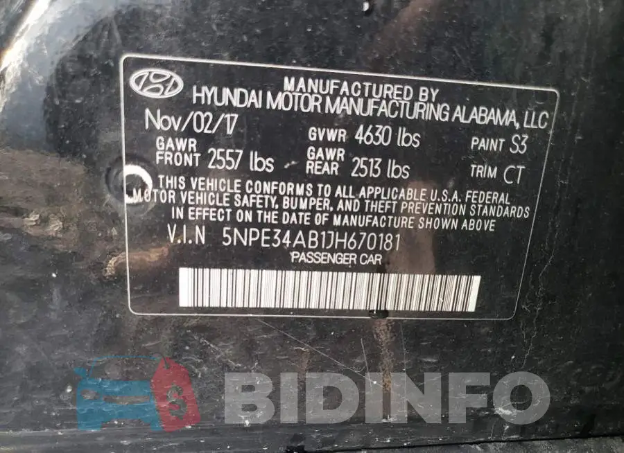 5NPE34AB1JH670181 Photo# 12