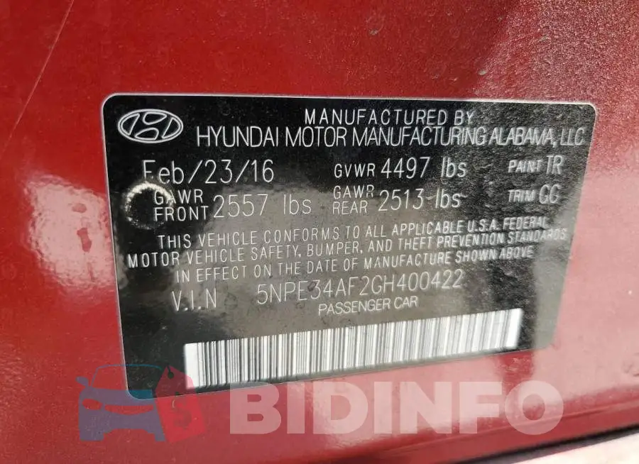 5NPE34AF2GH400422 Photo# 12