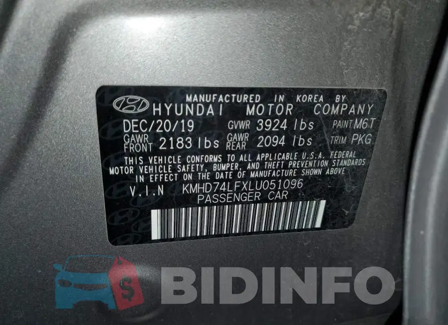 KMHD74LFXLU051096 Photo# 12