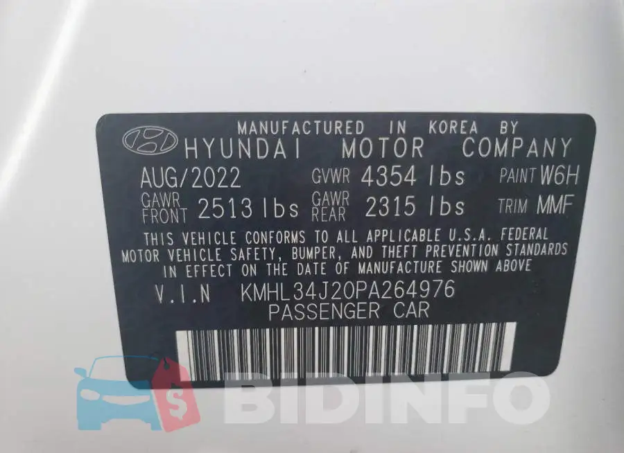KMHL34J20PA264976 Photo# 13