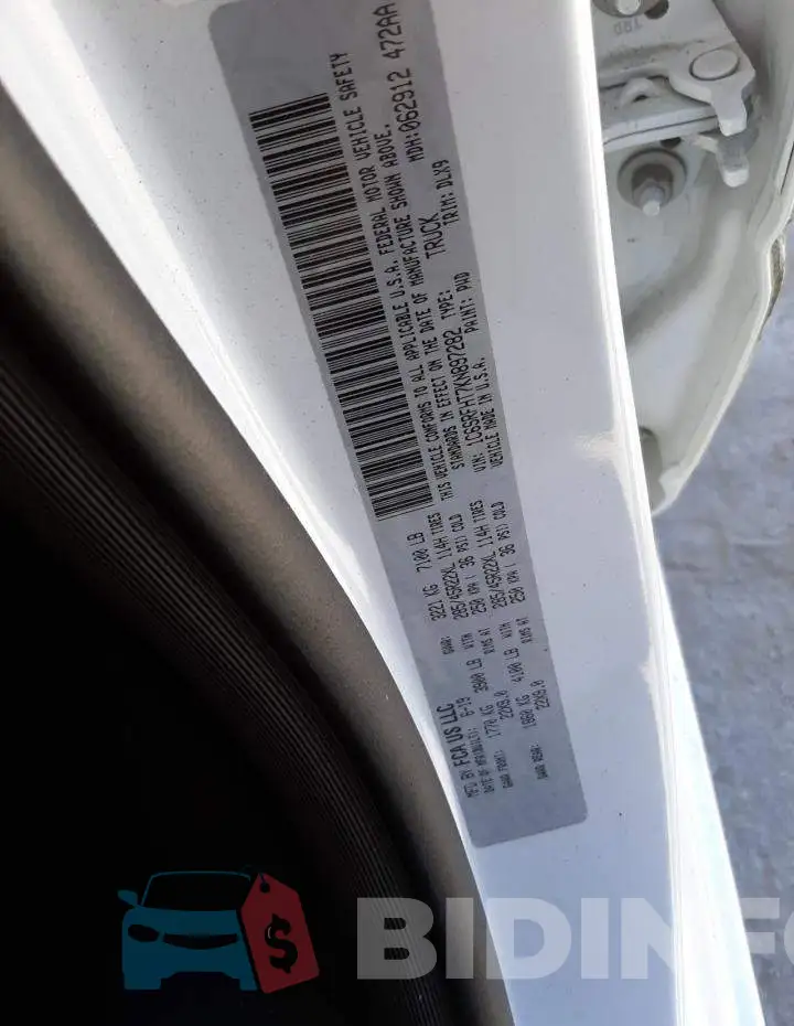 1C6SRFHT7KN897282 Photo# 12