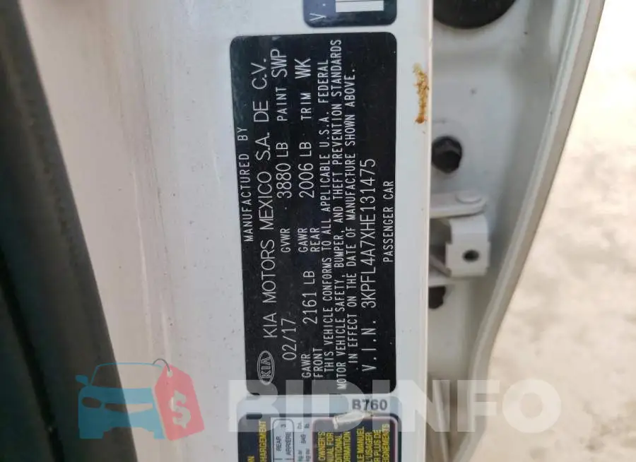 3KPFL4A7XHE131475 Photo# 12