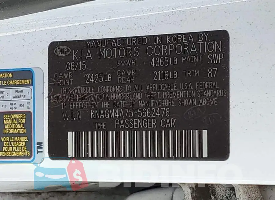 KNAGM4A75F5662476 Photo# 12