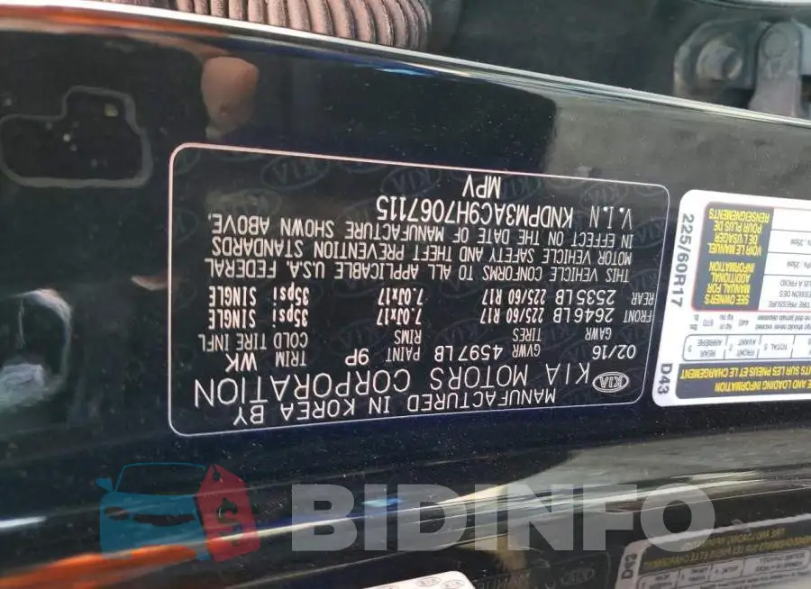 KNDPM3AC9H7067115 Photo# 13