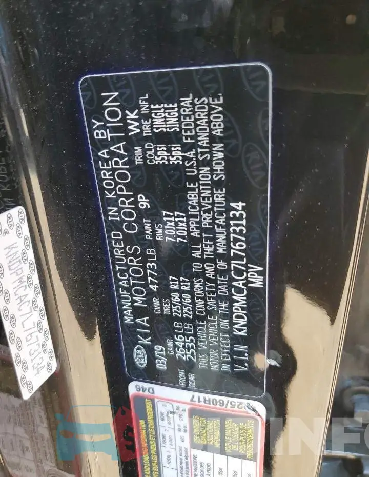 KNDPMCAC7L7673134 Photo# 12
