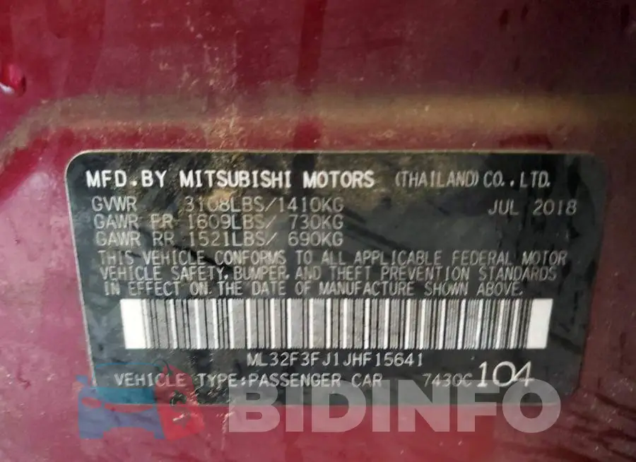 ML32F3FJ1JHF15641 Photo# 13