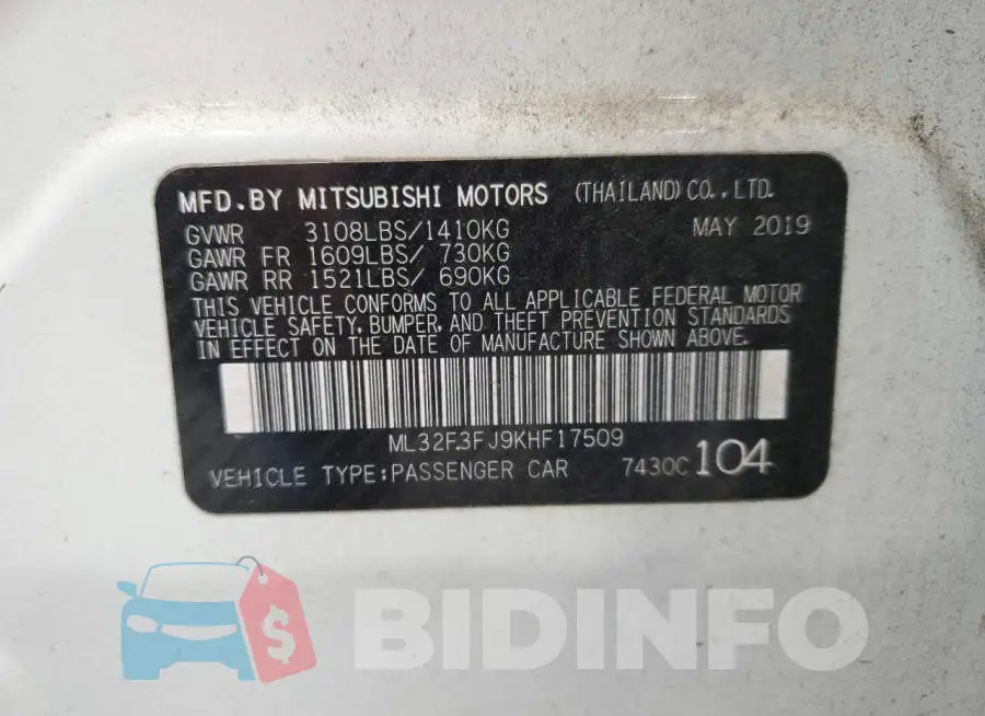 ML32F3FJ9KHF17509 Photo# 12
