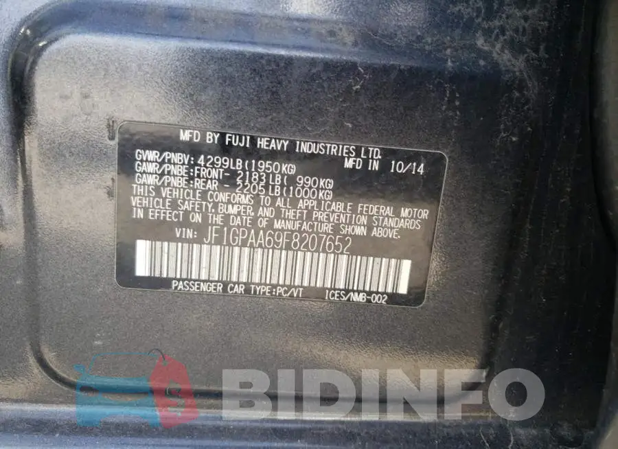 JF1GPAA69F8207652 Photo# 12