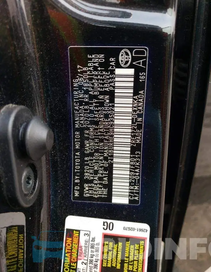 2T1BURHE9HC935021 Photo# 12