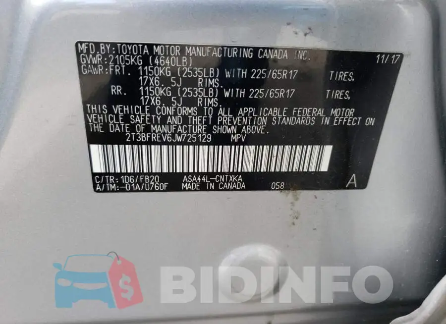 2T3BFREV6JW725129 Photo# 12