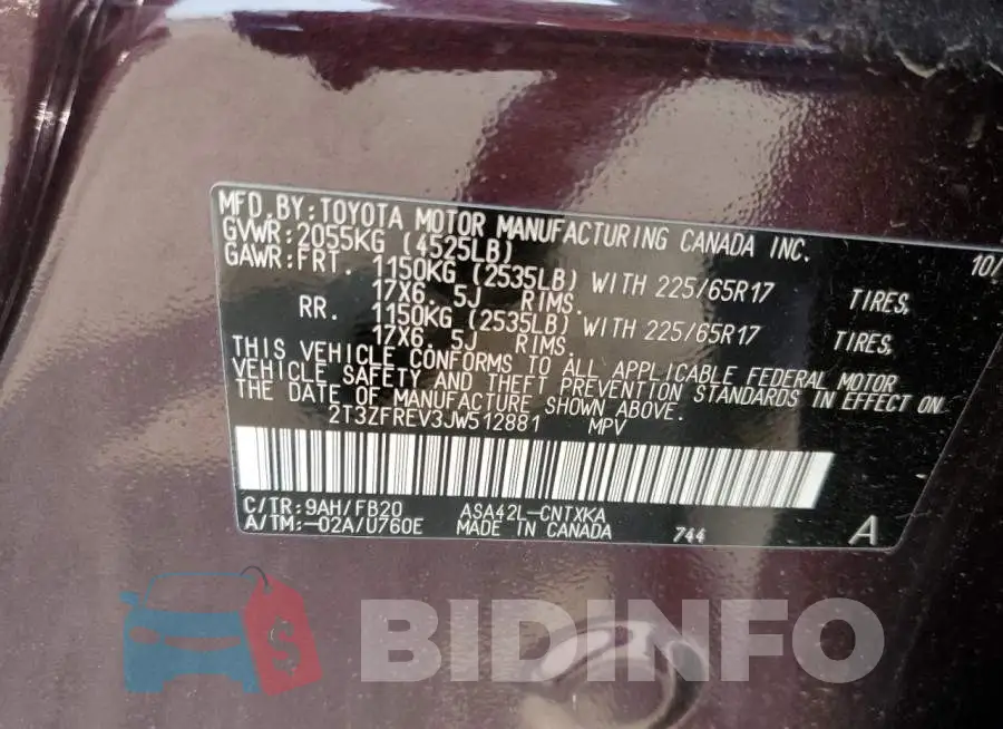 2T3ZFREV3JW512881 Photo# 13