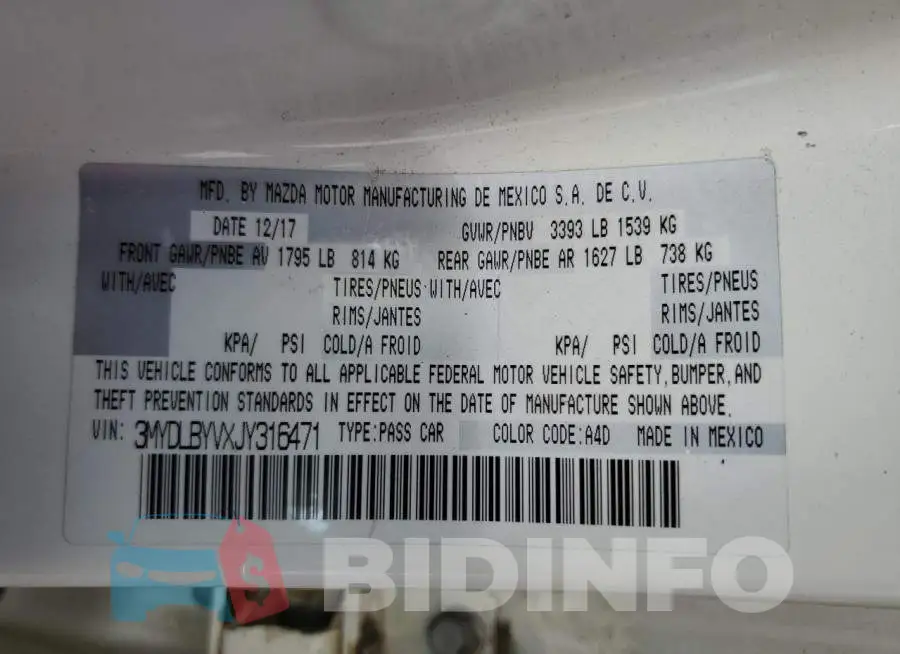 3MYDLBYVXJY316471 Photo# 12