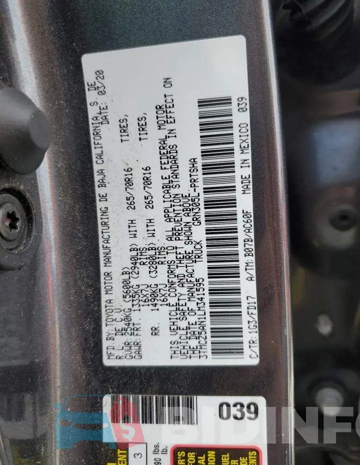 3TMCZ5AN1LM341595 Photo# 12