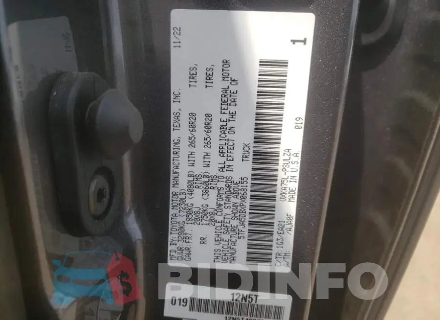 5TFJA5DBXPX068155 Photo# 12