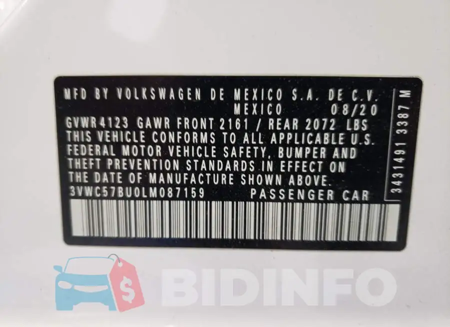 3VWC57BU0LM087159 Photo# 13