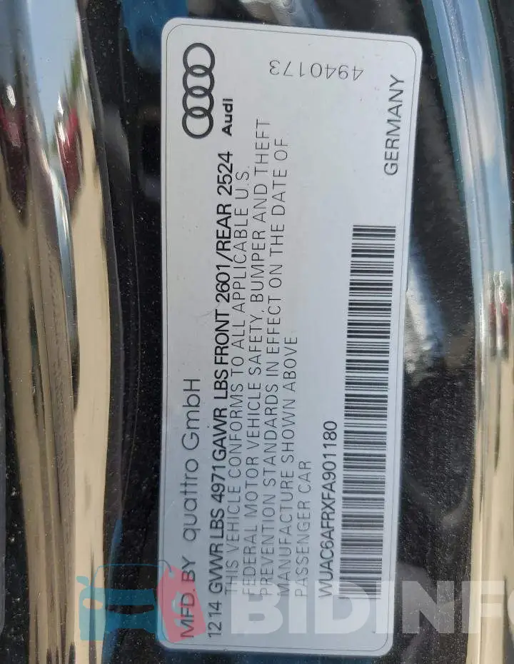 WUAC6AFRXFA901180 Photo# 12