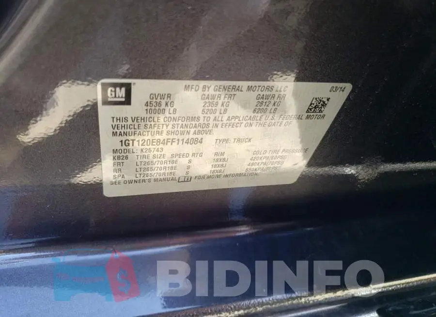 1GT120E84FF114084 Photo# 12