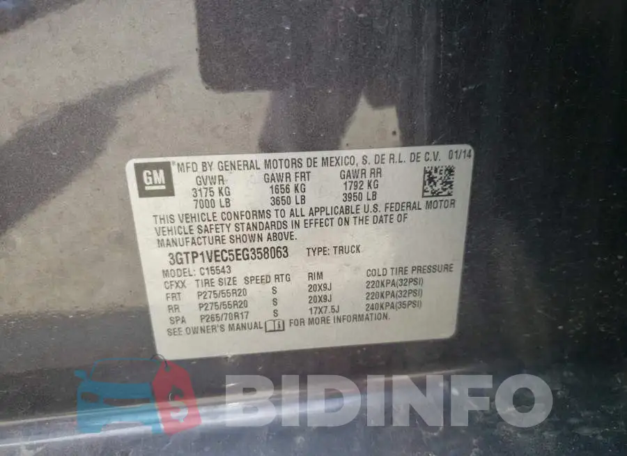 3GTP1VEC5EG358063 Photo# 12