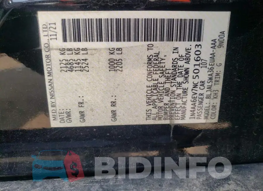 1N4AA6EV7NC501603 Photo# 12