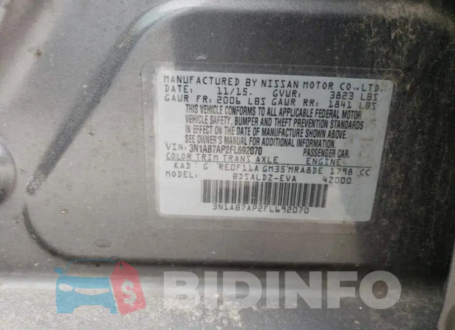 3N1AB7AP2FL692070 Photo# 12